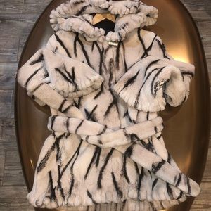 Cut beaver fur coat